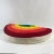 Red Vintage 1970s Quilted Rainbow Pop Art Pillow For Sale - Image 8 of 13