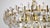 Brass and Lead Crystal 6-Light Chandelier from Palwa, 1960s For Sale - Image 10 of 10