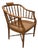 Century Chair Co. Faux Bamboo and Caned Seat Regency Tub Chair For Sale