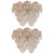Modernist 14-Disc Sconces in Handblown Murano Clear Glass - a Pair For Sale