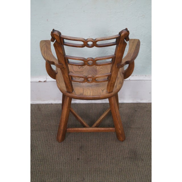 Romweber Viking Oak Horse Head Chairs Set of 4 Chairish