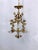 Vintage Mid 20th Century Decorative Floral Brass Pendant Chandelier For Sale - Image 11 of 11