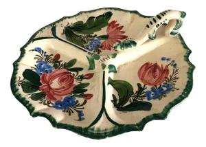 Vintage Italian Ceramic Divided Serving Plate