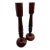 Vintage Mid-Century Brazilian Rosewood Candlestick Holders- a Pair For Sale