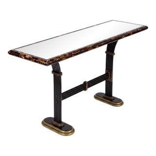Maitland-Smith Neo-Classical Style Tessellated Horn & Cast Bronze Console Table For Sale