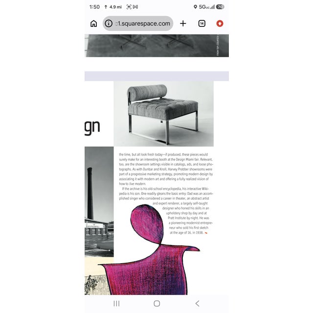 An exceptional pair of Mid-Century Modern slipper lounge chairs attributed to celebrated American furniture designer...
