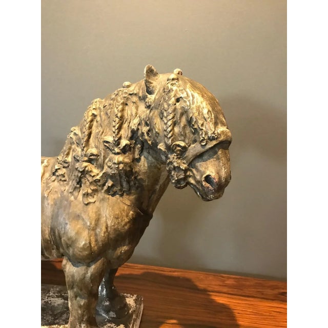 Draft Horse Sculpture by Domien Ingels, 1930s For Sale - Image 6 of 16