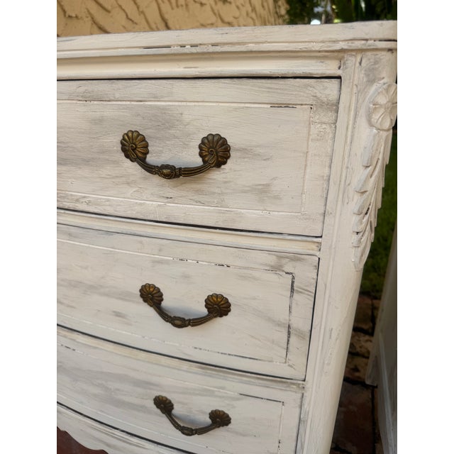 French Distressed White French Chests - A Pair For Sale - Image 3 of 10