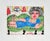 Paper Malcah Zeldis, Malcah Zeldis Folk Art Gouache Painting Wine & Cigarettes Woman Outsider Artist, 1988 For Sale - Image 7 of 8