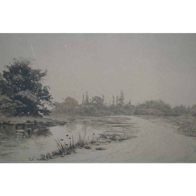 Antique Louis Harlow John Millspaugh Panoramic Country Landscape Etching 35" For Sale - Image 12 of 12