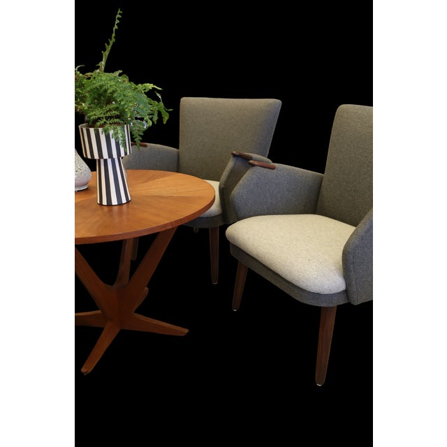 Danish Sofa and Armchairs in Gray Wool Fabric, 1960s, Set of 3 For Sale - Image 11 of 18