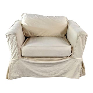 Restoration Hardware Mitchell Gold Slip Cover Chair For Sale
