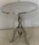 Polished Aluminum Oval Pedestal Side Table With Sculptural Tripod Base For Sale - Image 4 of 10