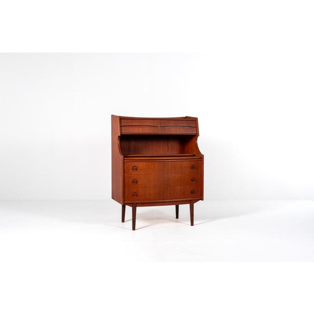Mid-Century Teak Secretary with Drawers attributed to Gunnar Falsig for Falsig Mobler, 1960s For Sale - Image 13 of 13