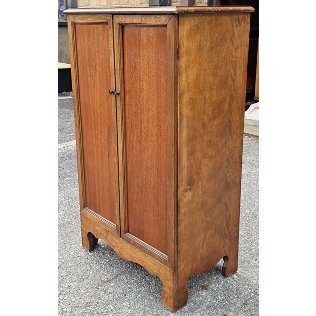 Mid 20th Century Misouri Furniture Mid-Century Mahogany Two Door French Notaty Filing Cabinet For Sale - Image 5 of 11