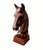 1970s Antique Copper Finish Metal Horse Bust Sculptures For Sale - Image 5 of 6