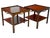 This is a pair of 1960's Kittinger walnut end tables. These feature raised tray tops, clean architectural lines, a...
