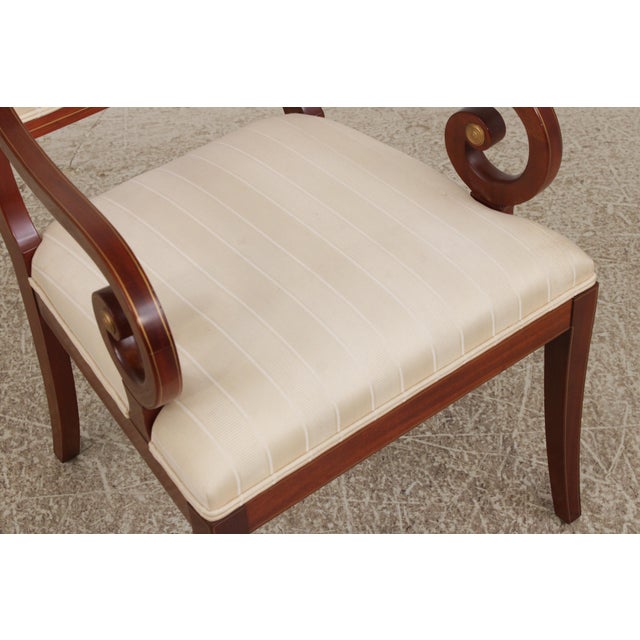 Kindel Mahogany Grand Rapids Sleigh Back Arm Chair For Sale - Image 9 of 17