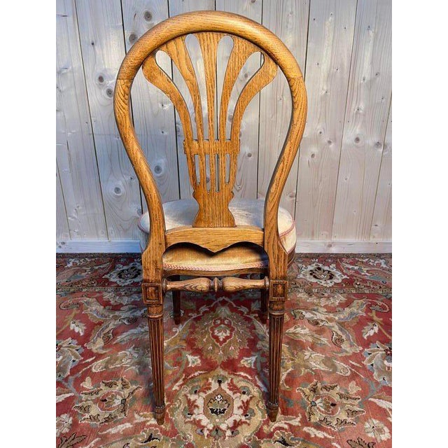Gold Louis XVI Oak Hot Air Balloon Chairs, Set of 6 For Sale - Image 8 of 10