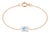 Dainty Emerald Cut Moonstone Bracelet | Solitaire Gemstone Minimalist Bracelet | Birthday Gifts for Her For Sale