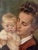 Brown Heinrich Pforr, Close Bond: Mother with Child in Her Arms, 1945, Oil on Canvas For Sale - Image 8 of 11