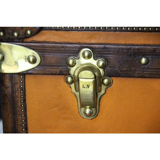 Vintage Orange Trunk from Louis Vuitton, 1905 For Sale - Image 4 of 18