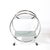 Art Deco Style Round Form Tubular Two-Tier Bar Cart in Chrome and Smoked Mirror For Sale - Image 4 of 13