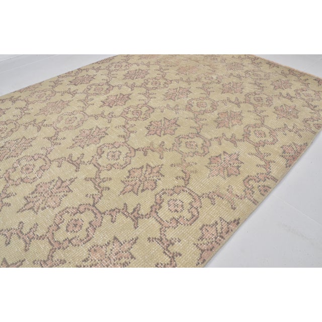 Vintage Home Living Oushak Carpet For Sale In Phoenix - Image 6 of 10