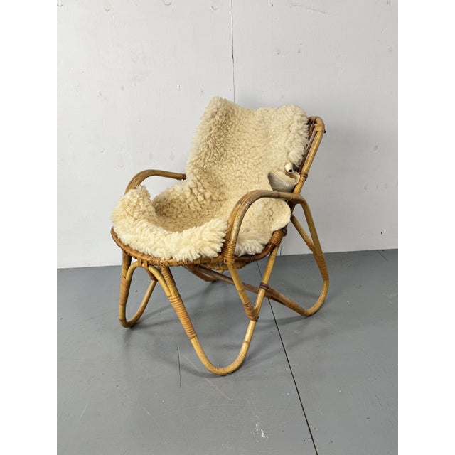 Vintage Bohemian Bamboo Easy Chair from Rohé Noordwolde, 1950s For Sale - Image 6 of 16