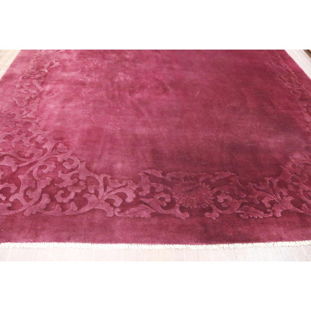 This exceptional Early 20th Century Chinese Art Deco rug is a striking example of the sophisticated monochromatic...