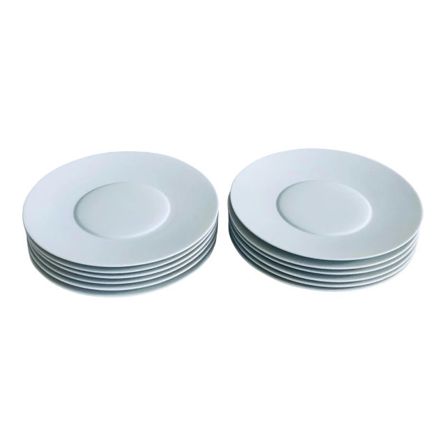 1990s Mikaela Dorfel Mono Germany Gemiini Porcelain Salad/Luncheon Plates - Set of 6 For Sale