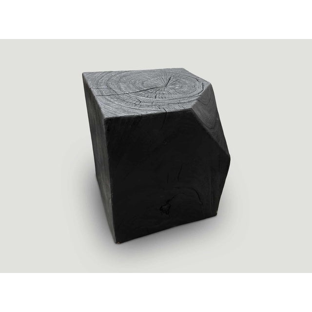 Andrianna Shamaris Modular Charred Side Table For Sale - Image 4 of 5
