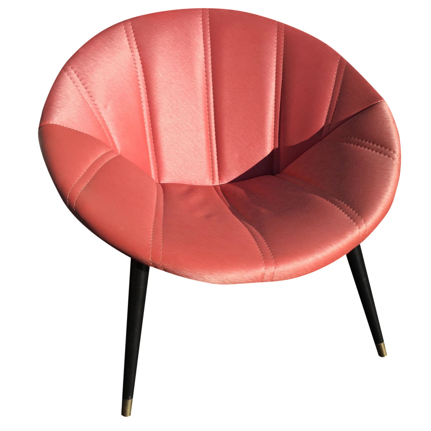 Melbourne MidCentury Saucer Chair in Salmon Chairish