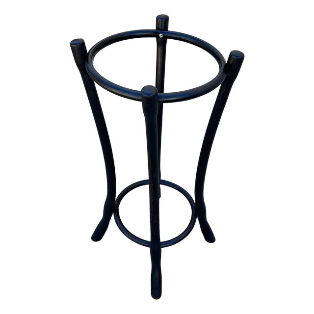 1900s Vienna Secession Black Lacquer Bent Oak Cloud Umbrella Stand by Gebrüder Thonet For Sale