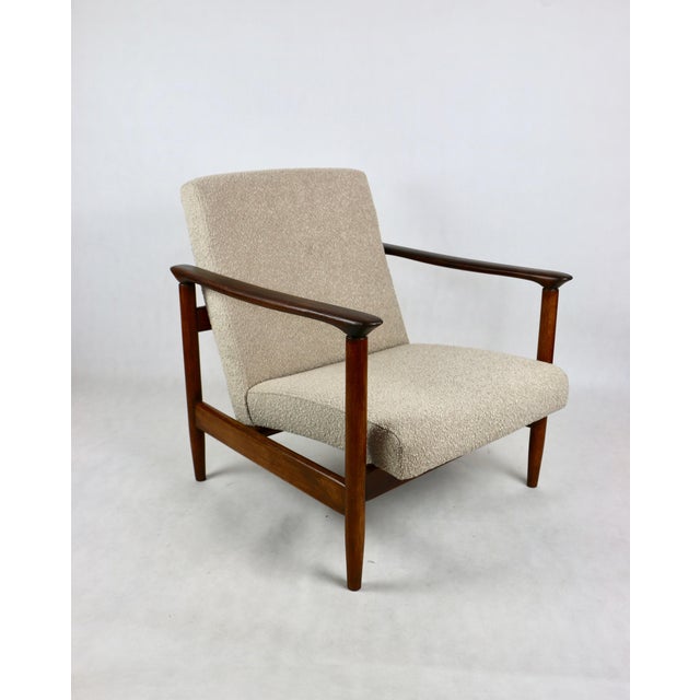 Beige Bouclé GFM-142 Chair by Edmund Homa, 1970s For Sale - Image 12 of 12