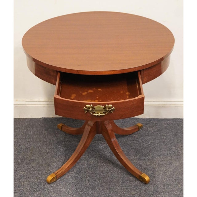 Mersman Solid Mahogany Traditional Duncan Phyfe Style 29" Round Accent Table 1320-7709 For Sale In Kansas City - Image 6 of 14
