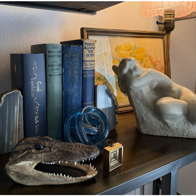 4 inch Blue Glass Knot Sculpture For Sale - Image 9 of 9