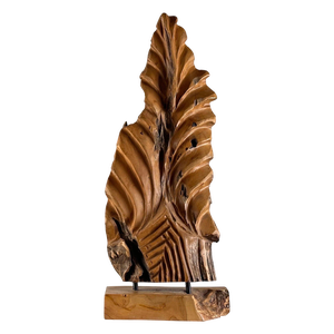 Italian Phytomorphic Abstract Sculpture in Natural Ash, 1960s