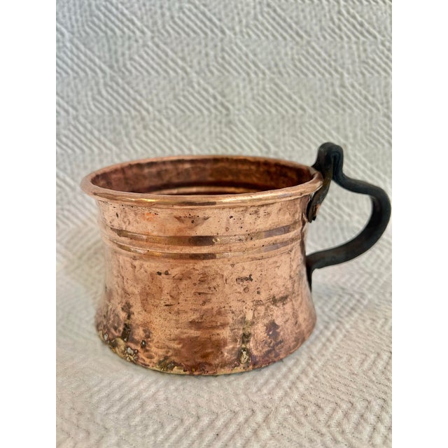 Antique Copper Dipper With Forged Iron Handle For Sale - Image 4 of 11