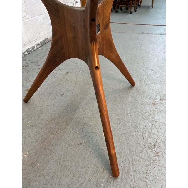Wood Vladimir Kagan Inspired Sculpted Walnut Dining Table by Organic Modernism For Sale - Image 7 of 10