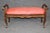 Carved Walnut French Cane and Upholstered Louis XV Style Window Bench For Sale - Image 4 of 7