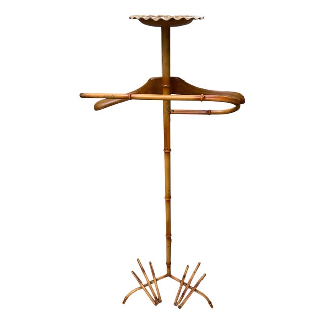 French Faux Bamboo Valet Stand, 1960s For Sale