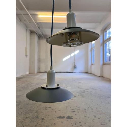 Luna 8021 P Silver Grey Pendant Lamp by Jeka For Sale - Image 4 of 11