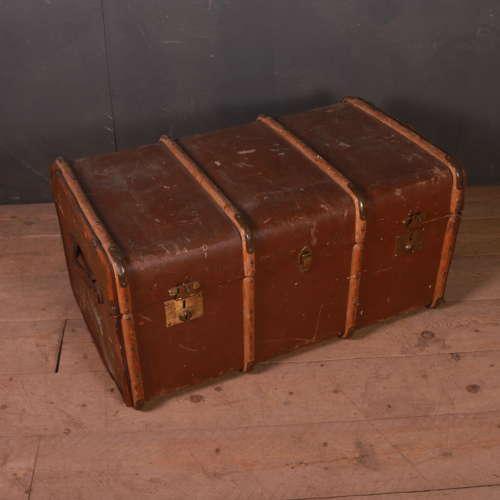 Banded Cabin Trunk, 1890s For Sale - Image 3 of 8