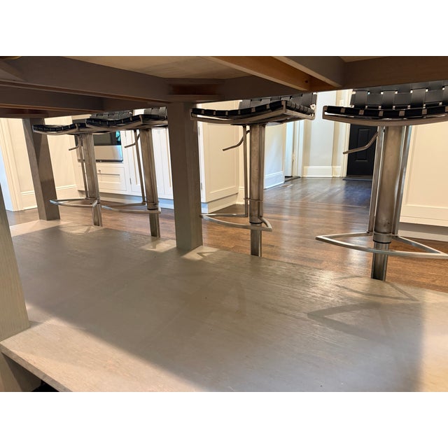 Safavieh Mitchell Gas Lift Swivel Bar Stools (Set of 4) For Sale - Image 13 of 16