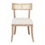 Wood Matthew Izzo Home Britta Cerused Oak Side Dining Chair With Cane Back and Upholstered Performance White Linen Seat For Sale - Image 7 of 7