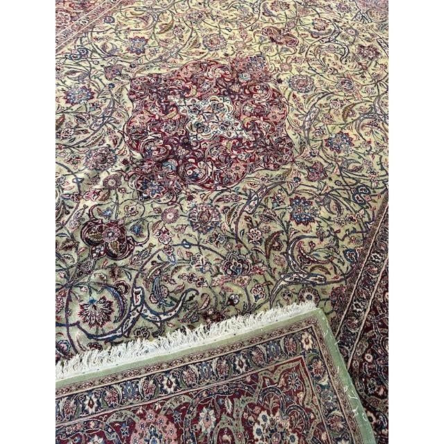 1970s Signed Persian Kazvin 9'6" X 13' For Sale - Image 10 of 13