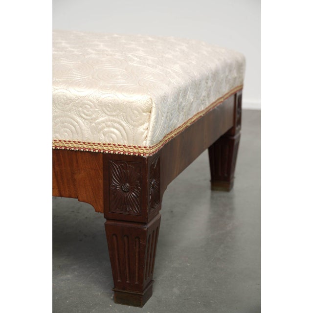 Antique French Empire Style Window Bench with a Silk Seat, 19th Century For Sale - Image 11 of 13