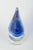 Murano Drop-shaped glass sculpture, 1970s. Handmade sculpture in clear and blue-violet glass, shaped as a drop with...