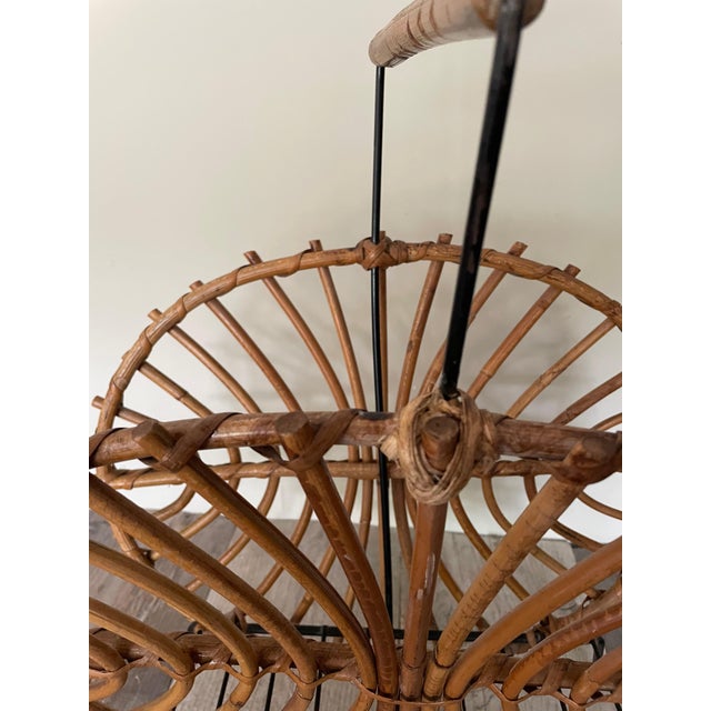 Vintage Bamboo Magazine Rack, 1950s For Sale - Image 4 of 7